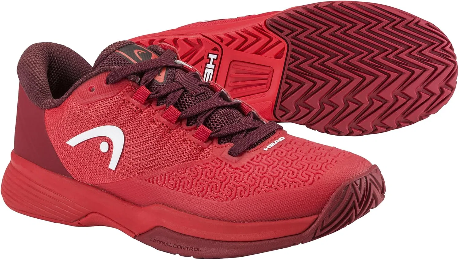 Кроссовки теннисные HEAD Junior Revolt Pro 5.0, Red/Dark Red — фото 2