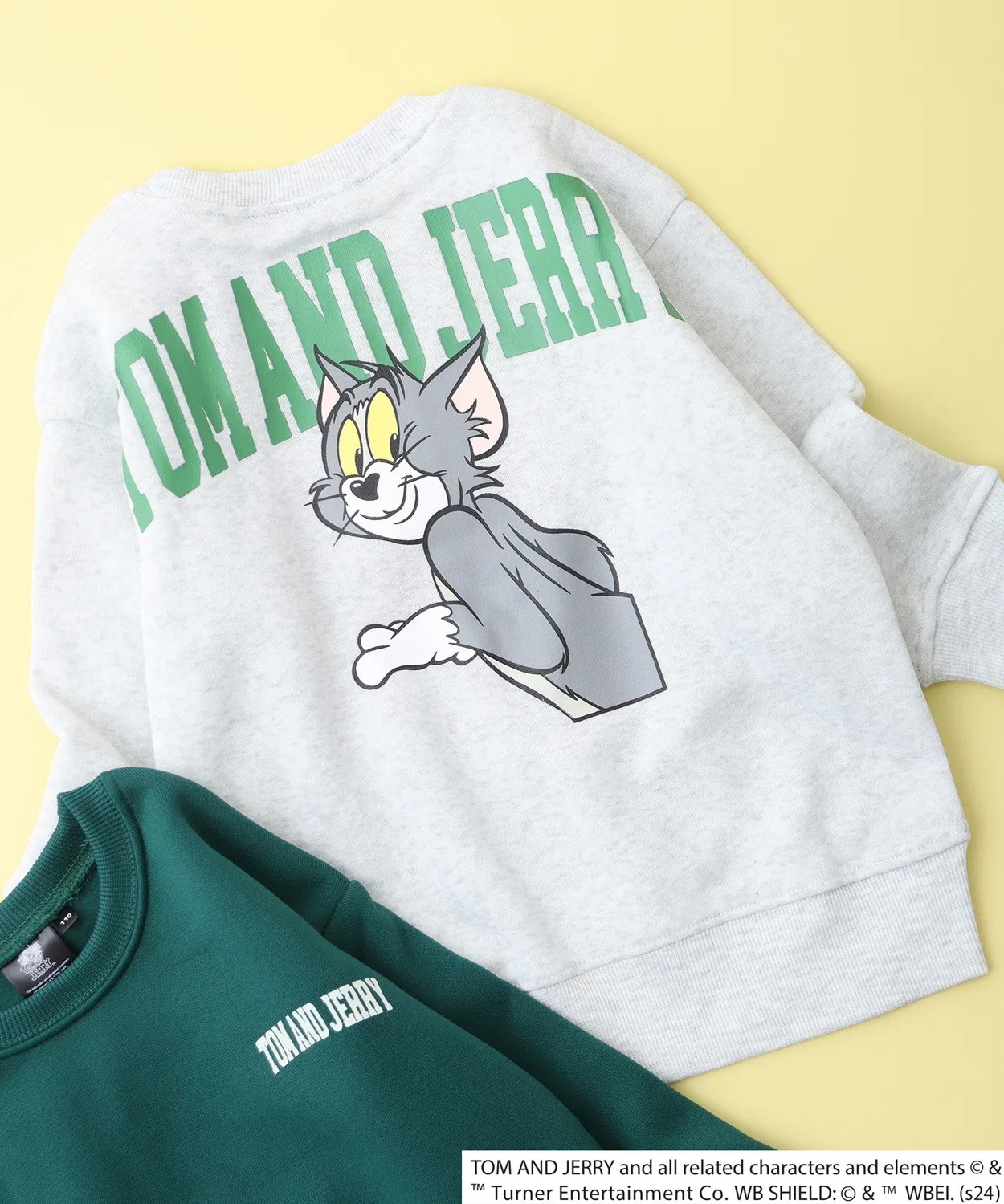 Детский свитшот с длинным рукавомс принтом TOM&JERRY, White