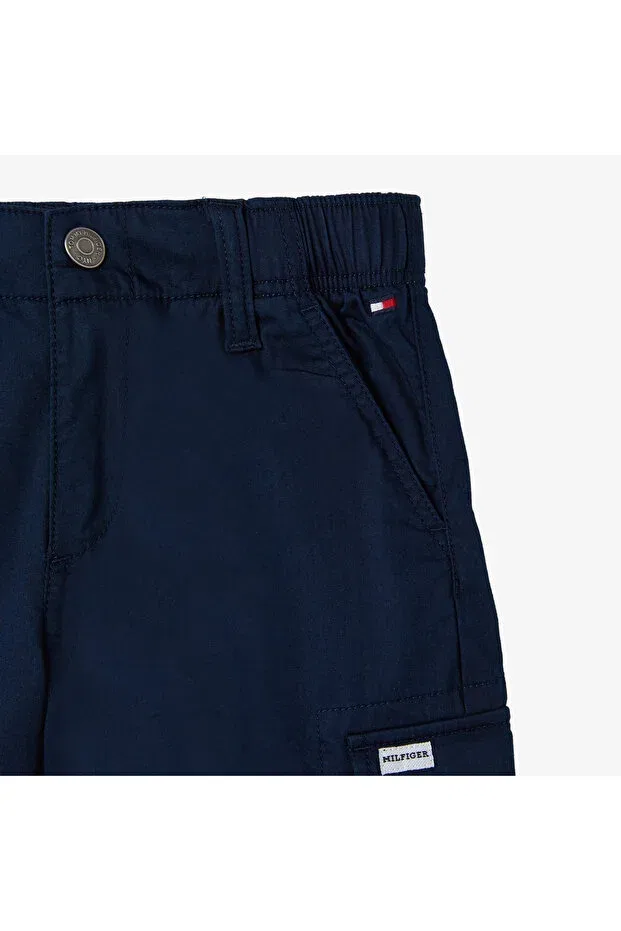 Детские шорты для девочек карго Woven cargo kids navy blue shorts Tommy Hilfiger, C1G-Blue — фото 2
