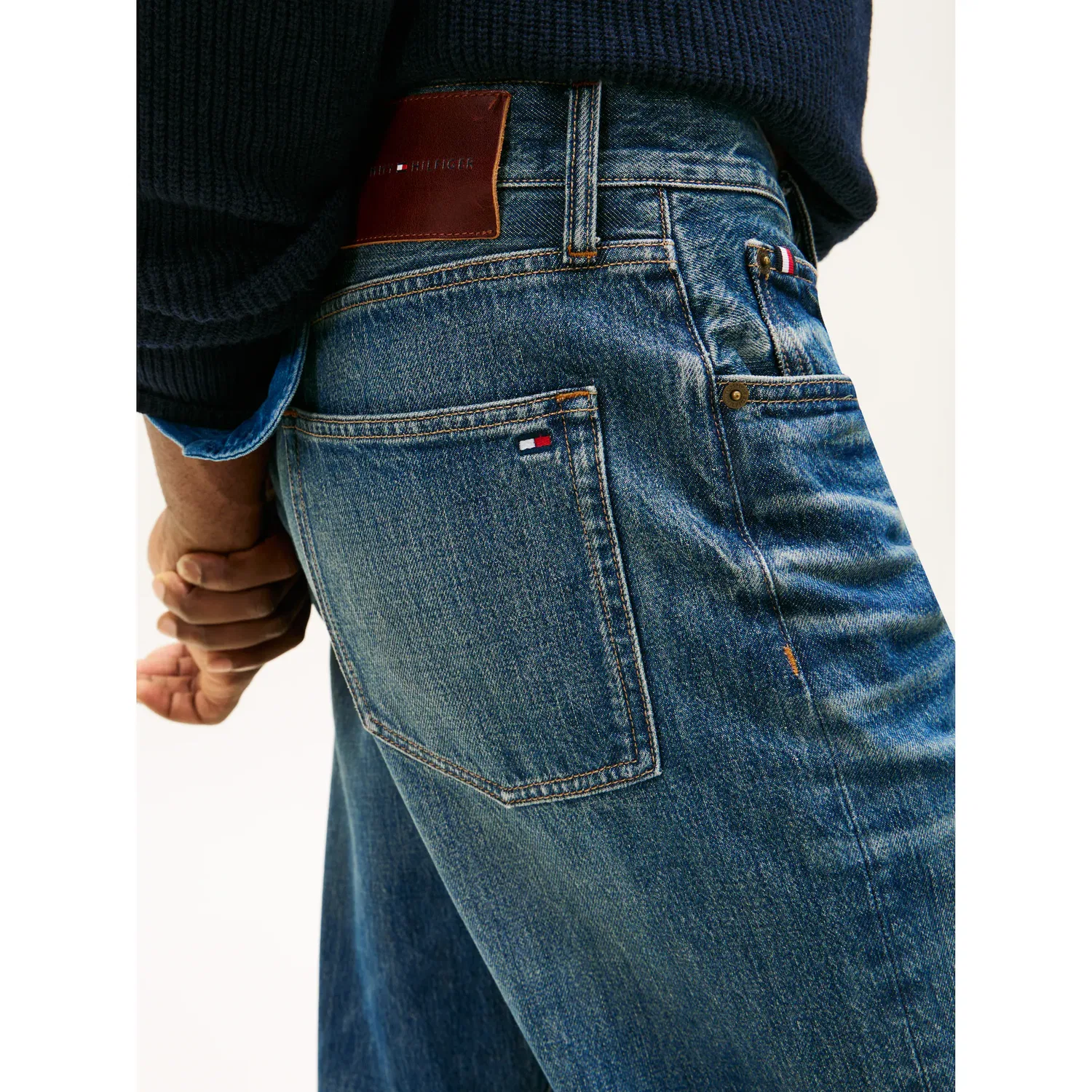 Мужские прямые джинсы regular straight Tommy Hilfiger, Indigo — фото 2