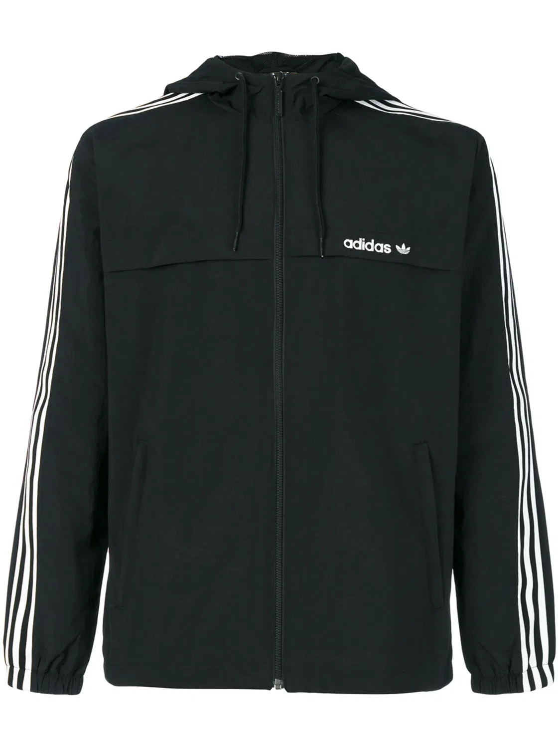 Куртка-ветровка Adidas Originals с тремя полосками, черный