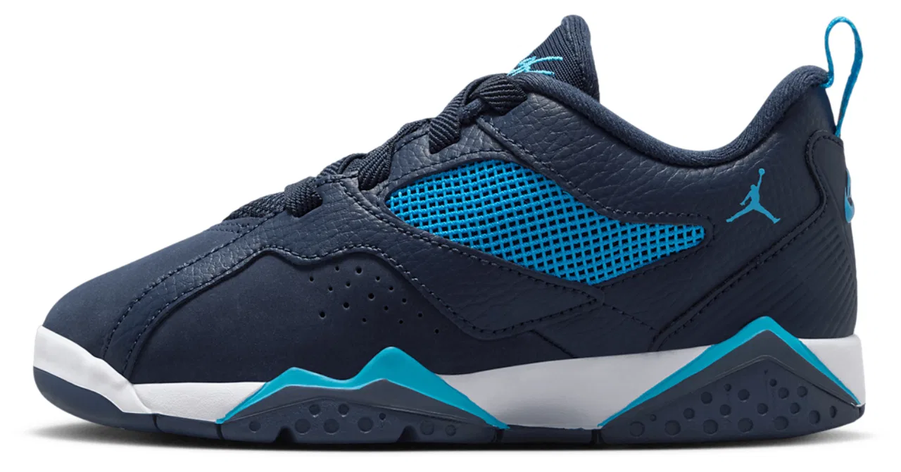 Баскетбольные кроссовки для мальчиков AJ 7 RM Jordan, цвет Obsidian/Dk Powder Blue/White — фото 2