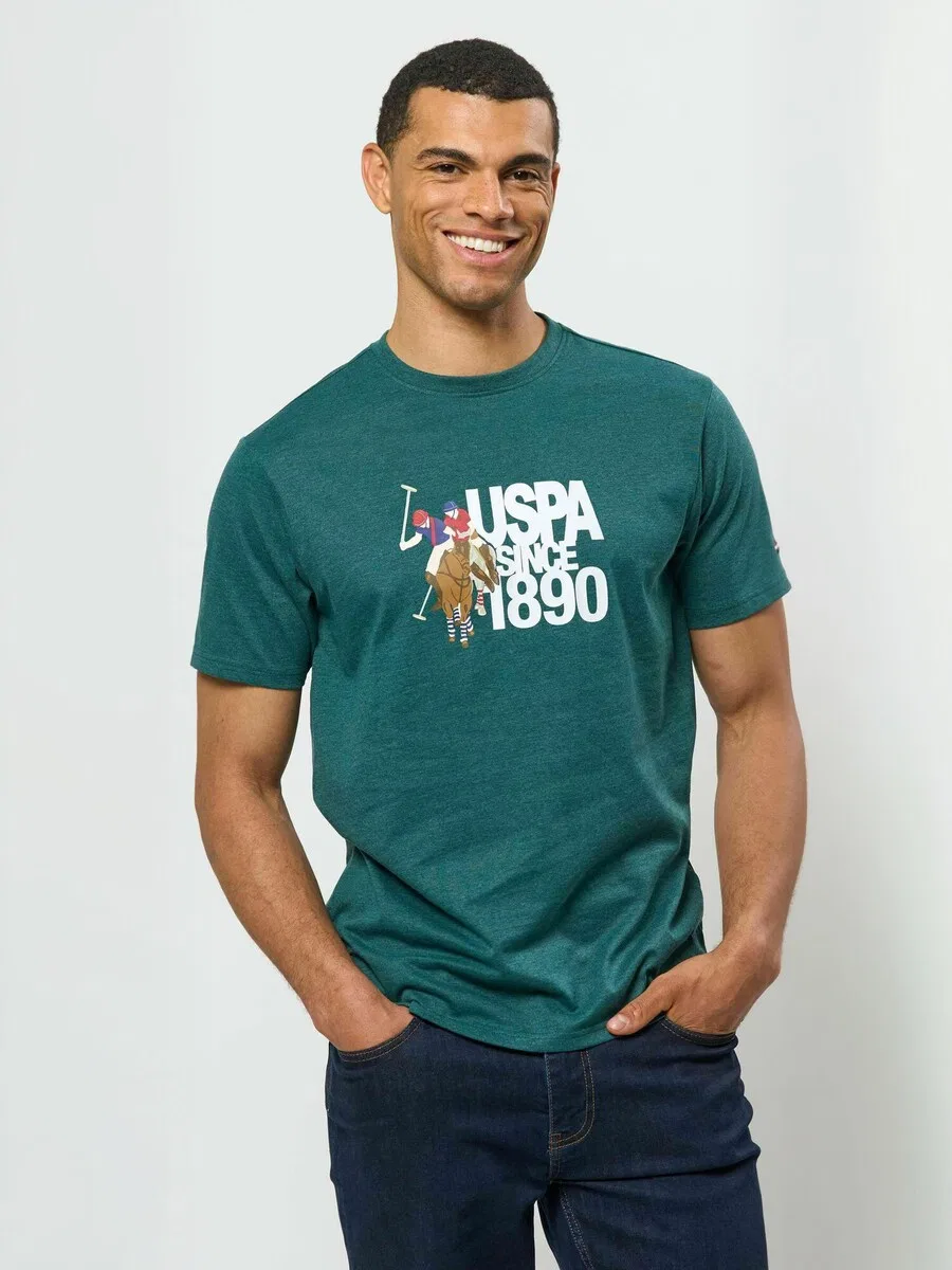 Рубашка на пуговицах стандартного кроя 'UMDamir' зеленого цвета U.S. POLO ASSN. — фото 2