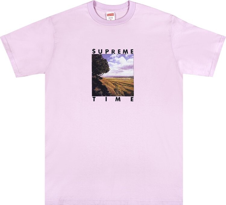 

Футболка Supreme Supreme Time Tee 'Light Purple', фиолетовый