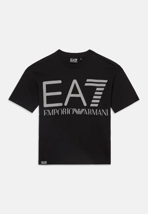 Футболка унисекс с логотипом поезда - принт на футболке Ea7 Emporio Armani, черный