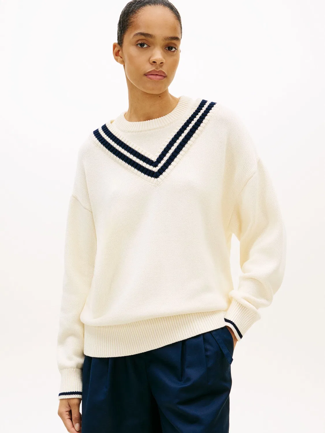 Джемпер с двойным воротником Tommy Hilfiger, нюд