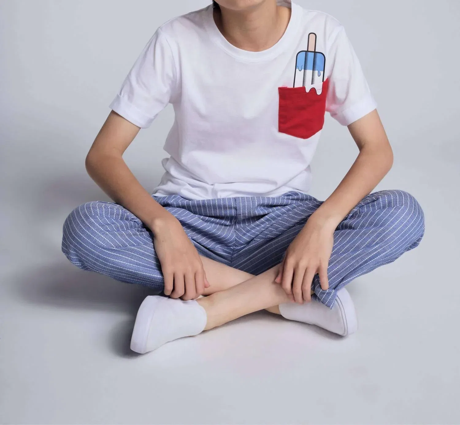 Детская футболка для мальчиков с принтом Popsicle Day Trip Tee Appaman, White — фото 4