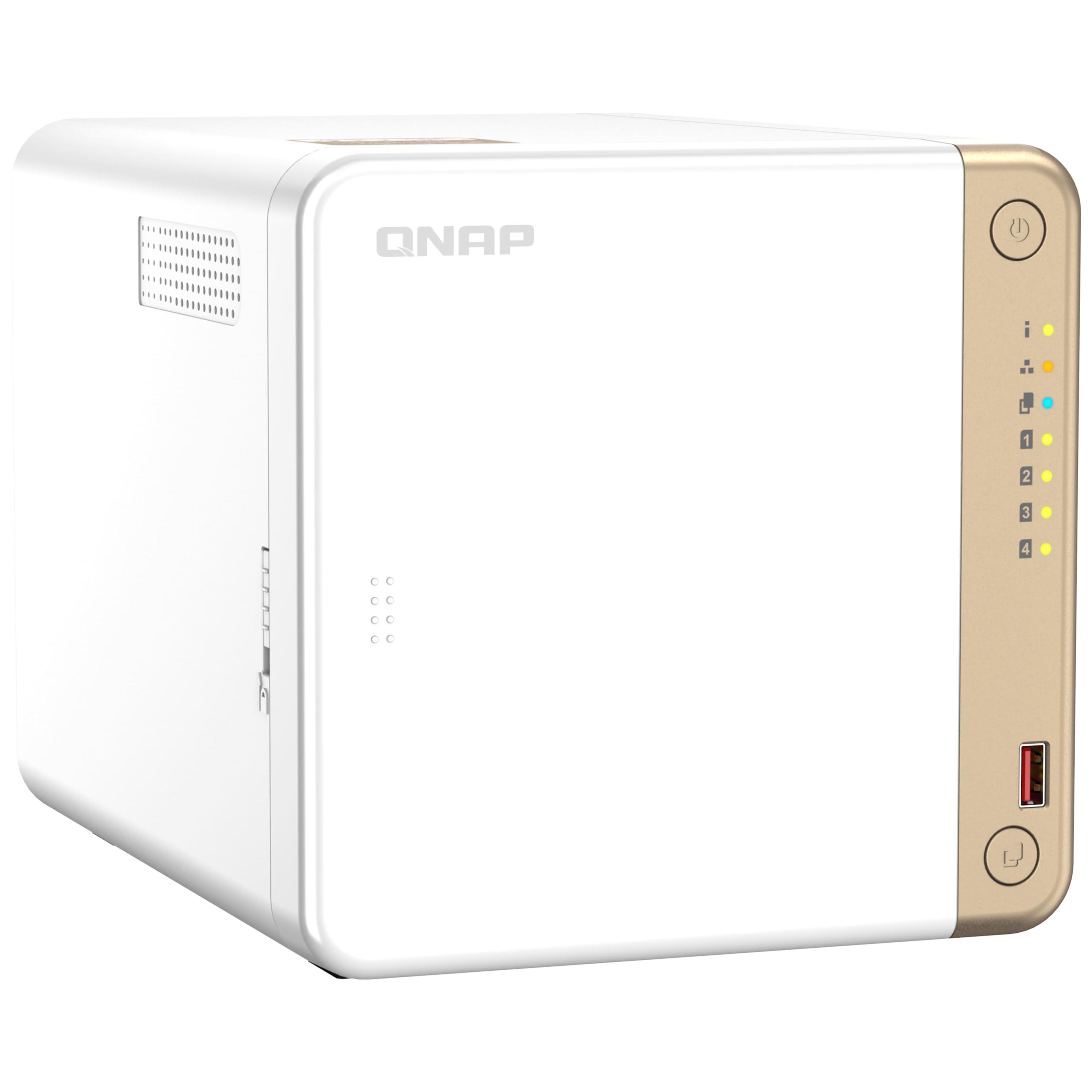 Сетевое хранилище QNAP TS-462 Nas, 4 отсека, без дисков, белый - фото