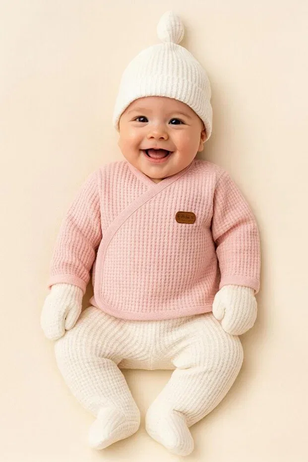 Детский комплект для новорожденных из хлопка Bys Baby Fashion, Pink — фото 3
