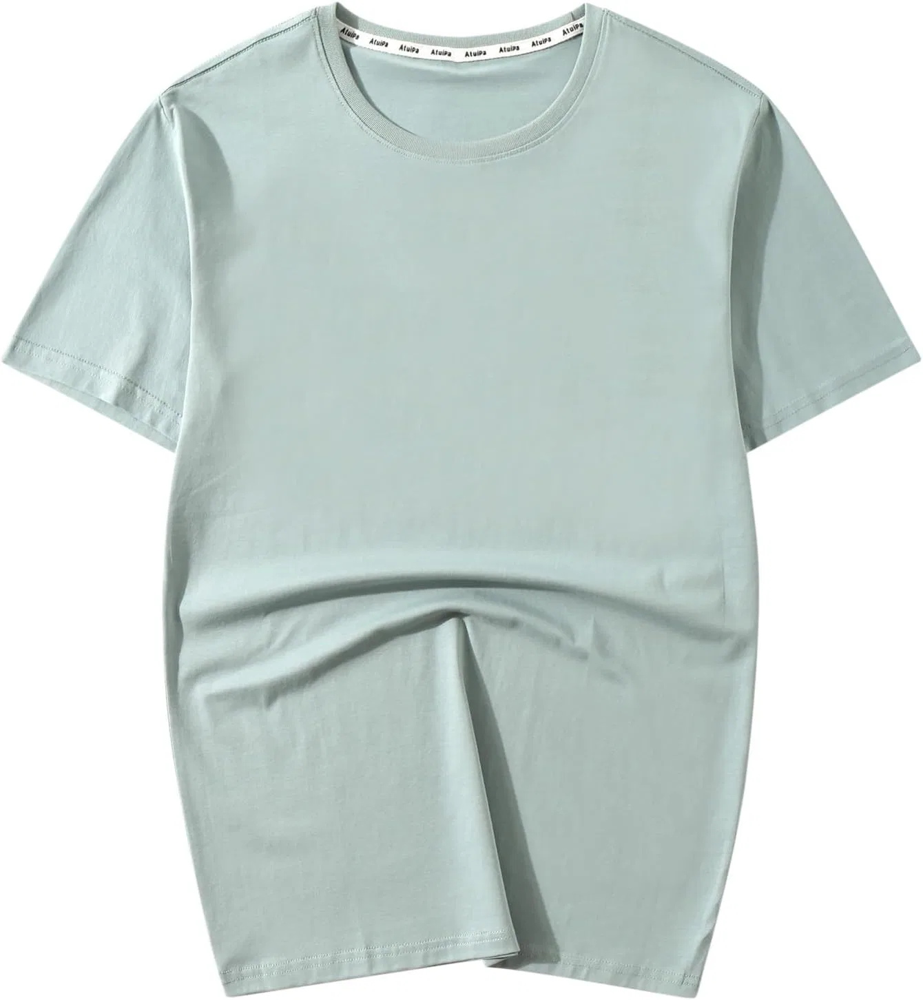 Мужская хлопковая футболка с круглым вырезом, Mint Green