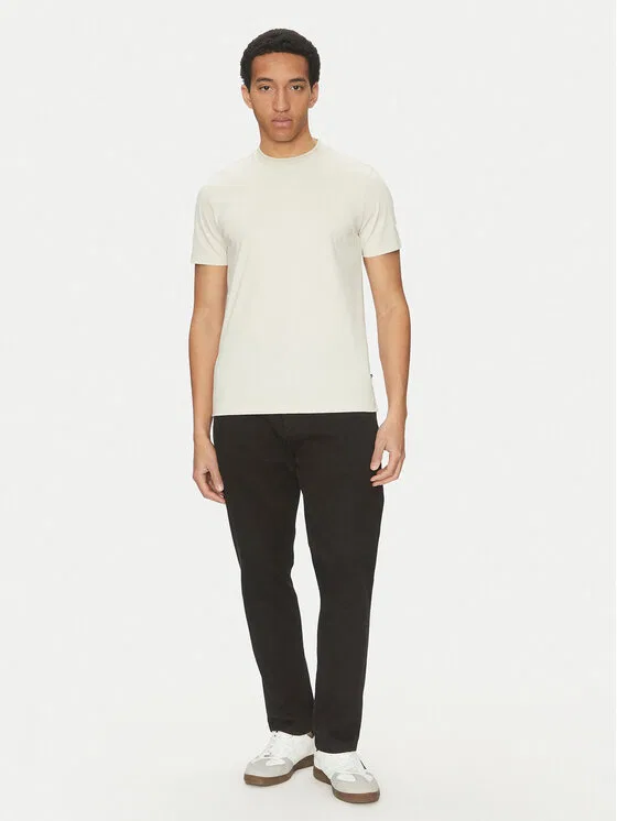 Футболка slim fit H-Tessler Boss, кремовый — фото 2