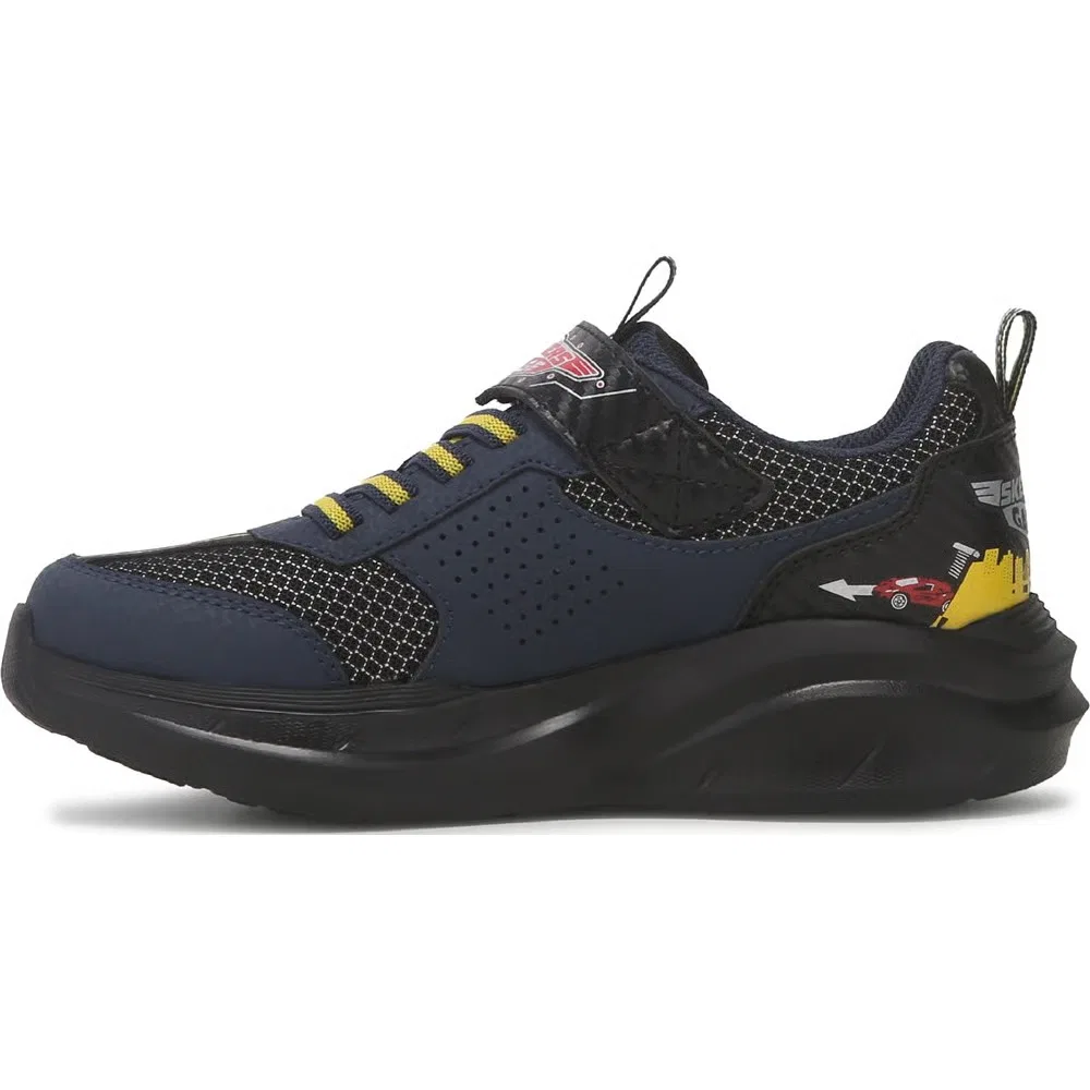 Детские кроссовки Skechers Garage, Black/Navy/Yellow — фото 3
