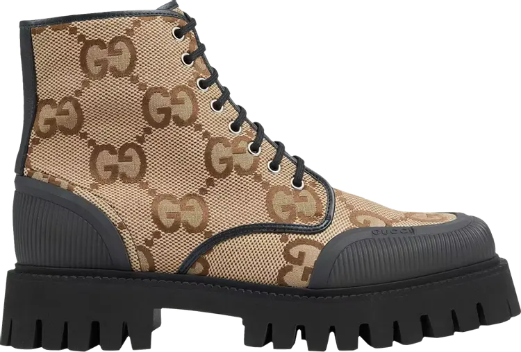 

Кроссовки Gucci Lace Up Boot Maxi GG - Camel, коричневый
