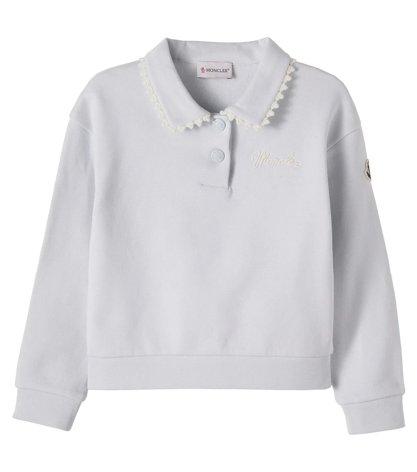 Флисовая толстовка-поло Moncler Enfant, синий