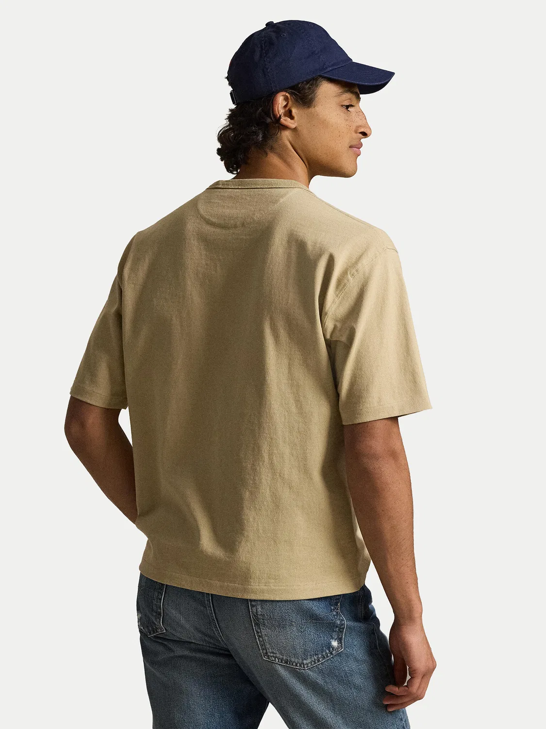Мужская футболка стандартного кроя Polo Ralph Lauren, бежевый — фото 3