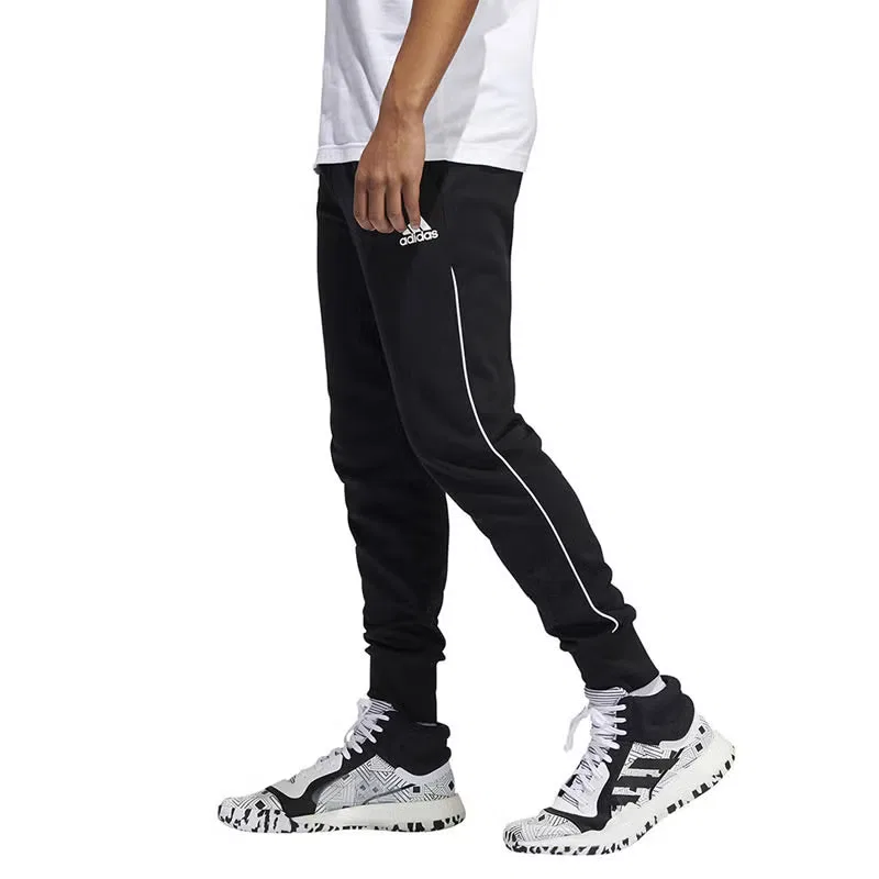 Спортивные брюки с логотипом на шнурке Adidas, черный — фото 3