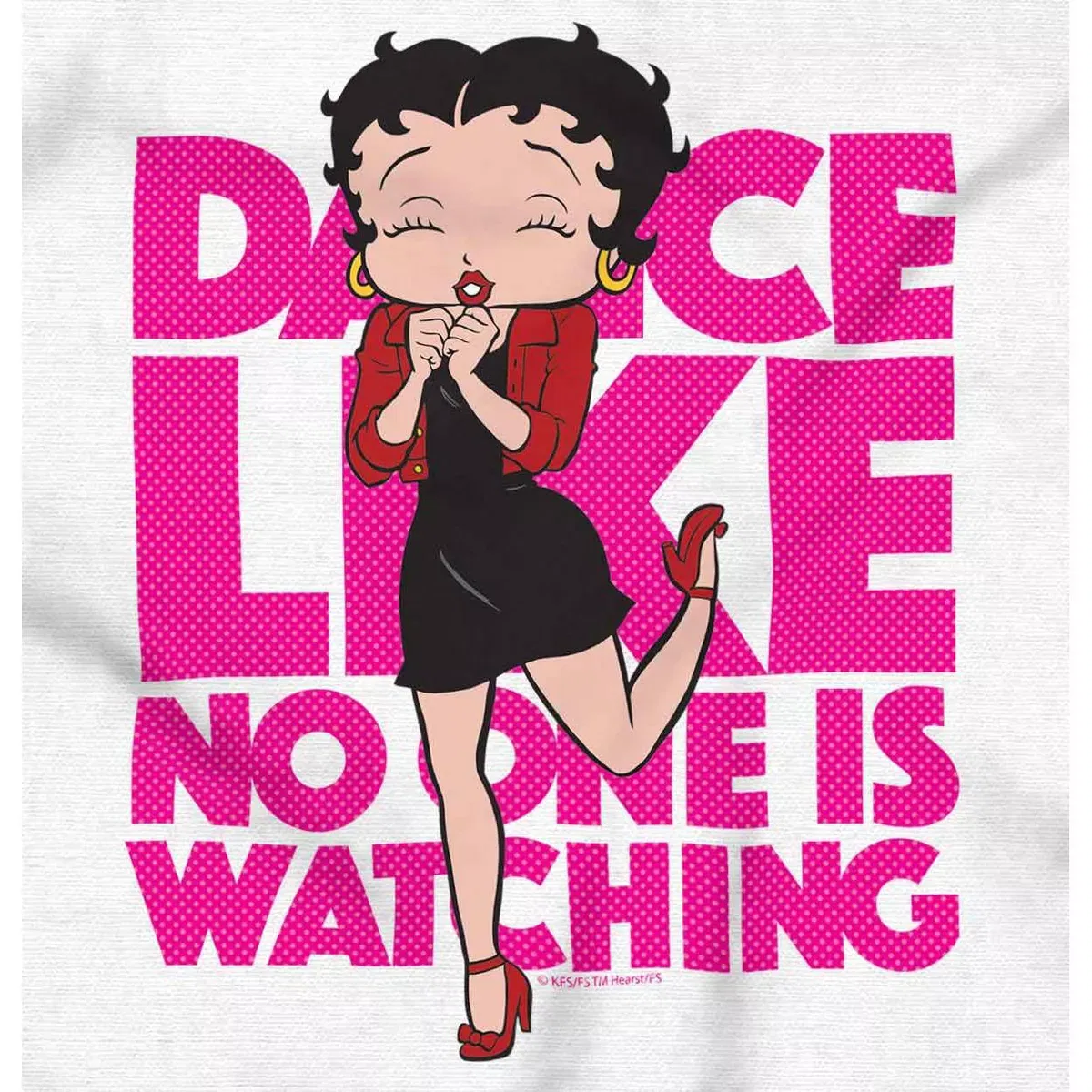 Детское боди для девочек хлопковое Betty Boop Dance Like Noone Watching Brisco Brands, White — фото 2