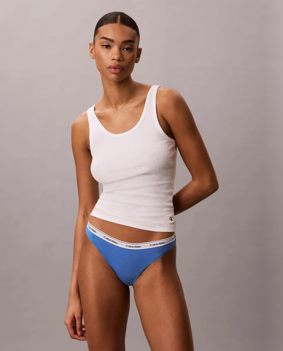Стринги, Tanga, Calvin Klein, Azul medio — фото 3