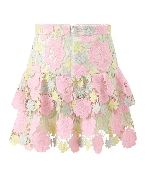 Детская юбка для девочек с воланами Estella Frill Embroidered Mini Skirt Marlo Kids, Floral