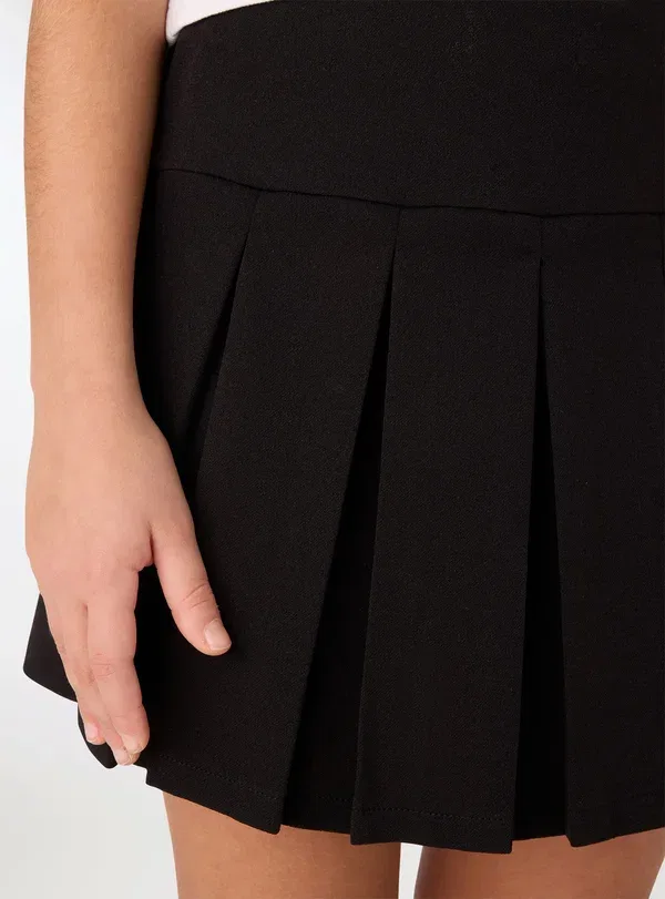 Юбка плиссированная из полиэстера Pleated skirt Terranova, черный — фото 4