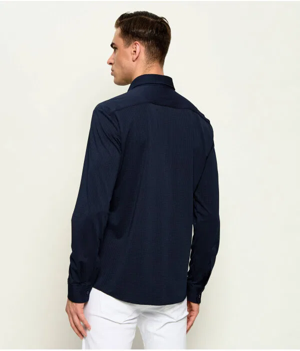 Мужская рубашка slim fit с принтом P-ROAN-K-F-261 BOSS, Blu Marino — фото 4