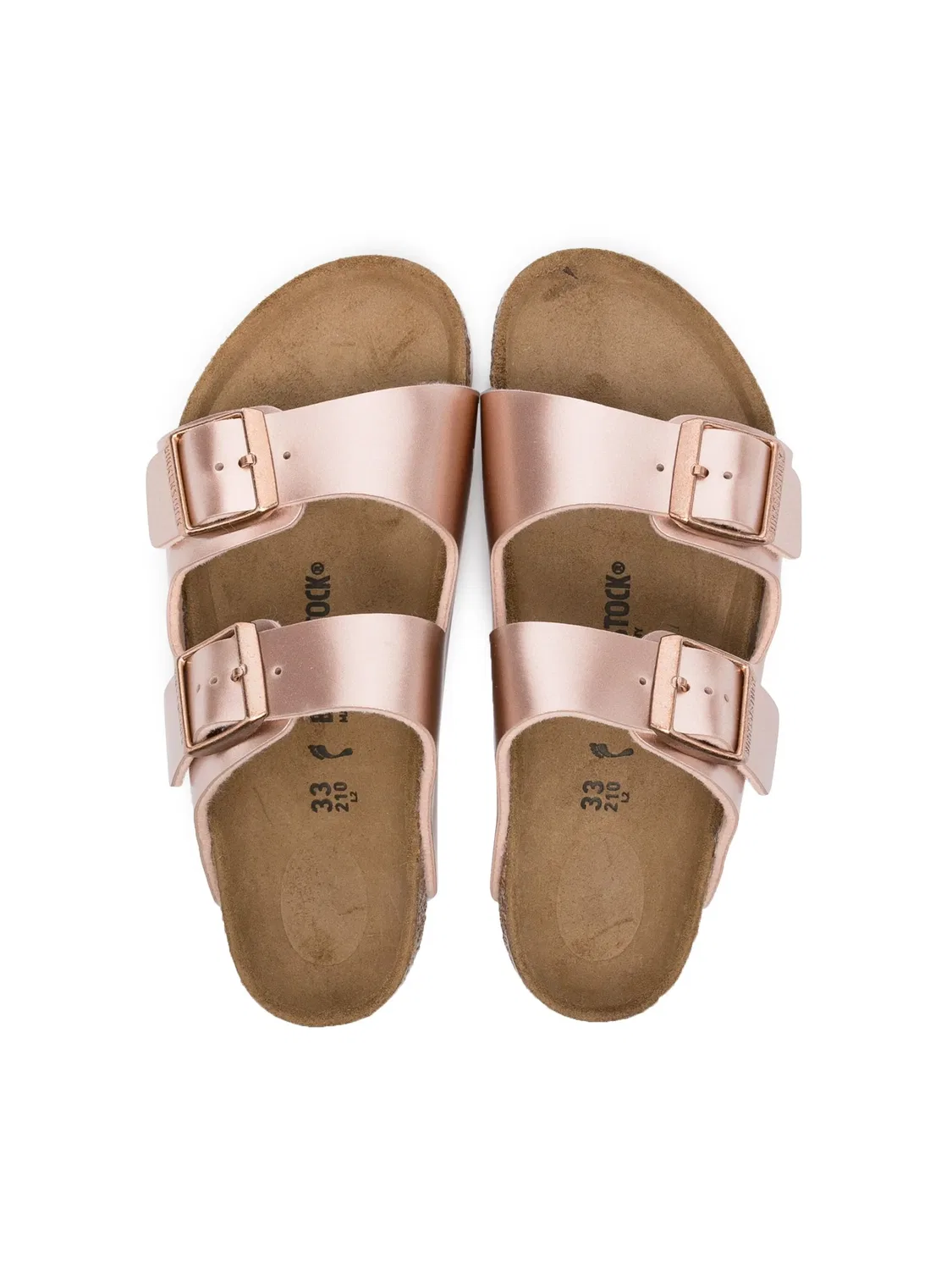 Металлические сланцы Arizona Birkenstock, розовый — фото 3