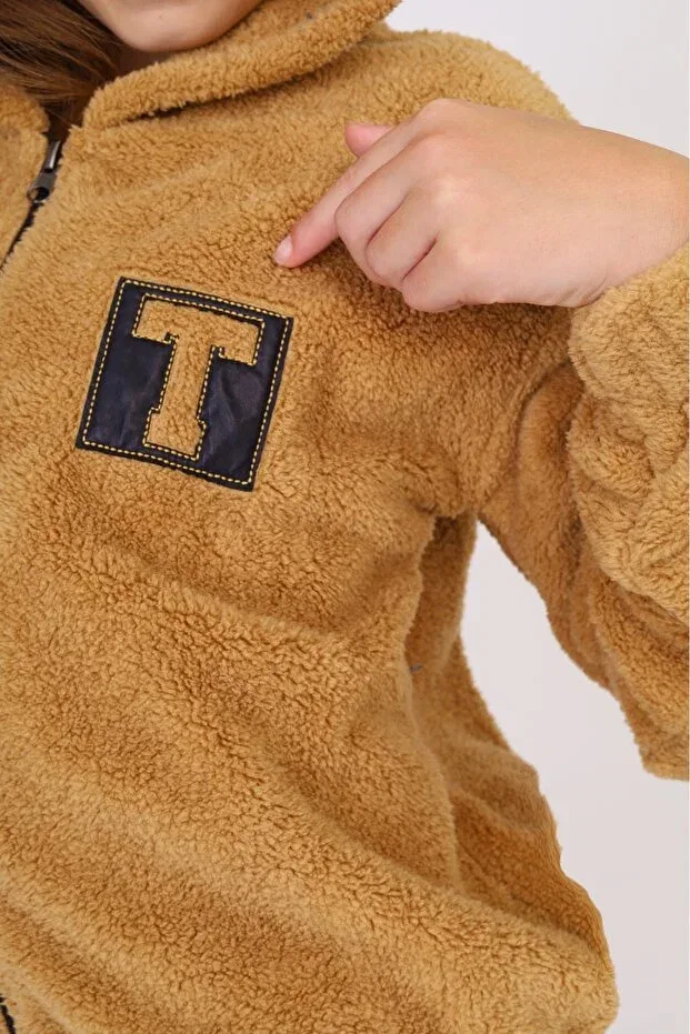 Детский кардиган для девочек с длинным рукавом Toontoy, Beige — фото 2