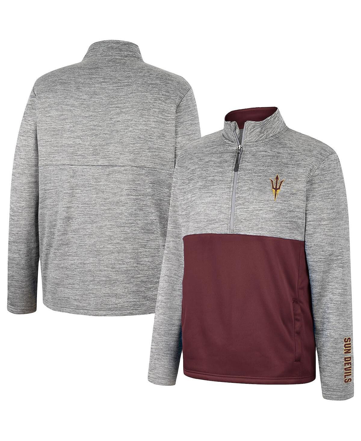 

Мужская серая куртка arizona state sun devils john half-zip Colosseum, серый