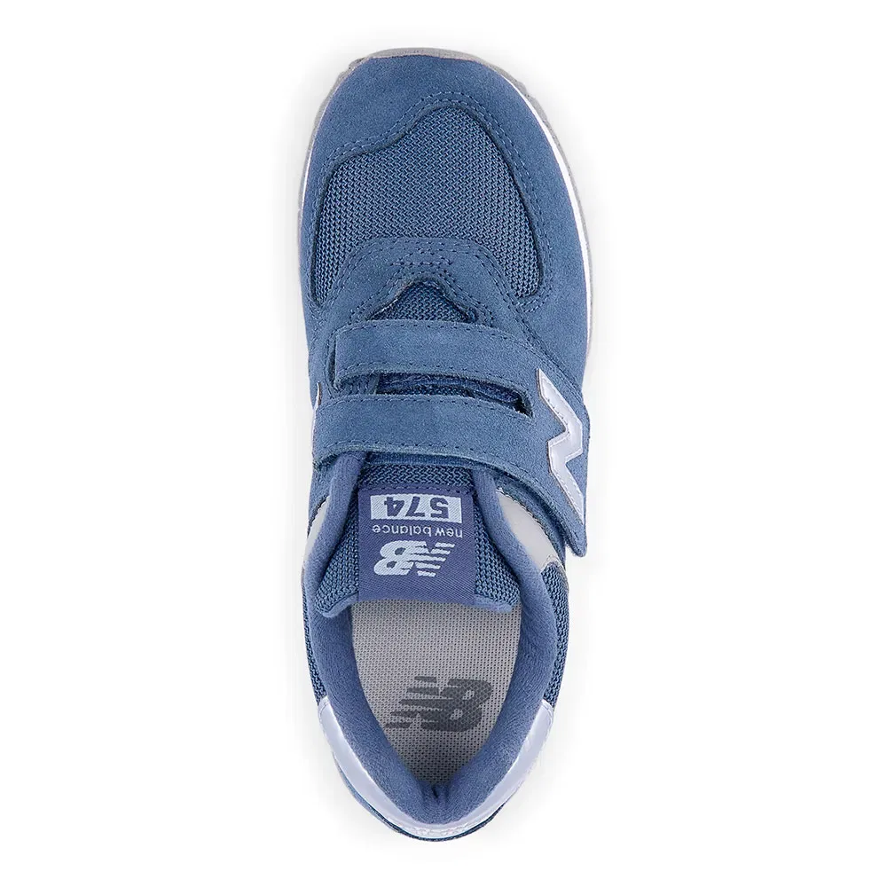 Кроссовки 574 Hook & Loop PS New Balance, синий — фото 4
