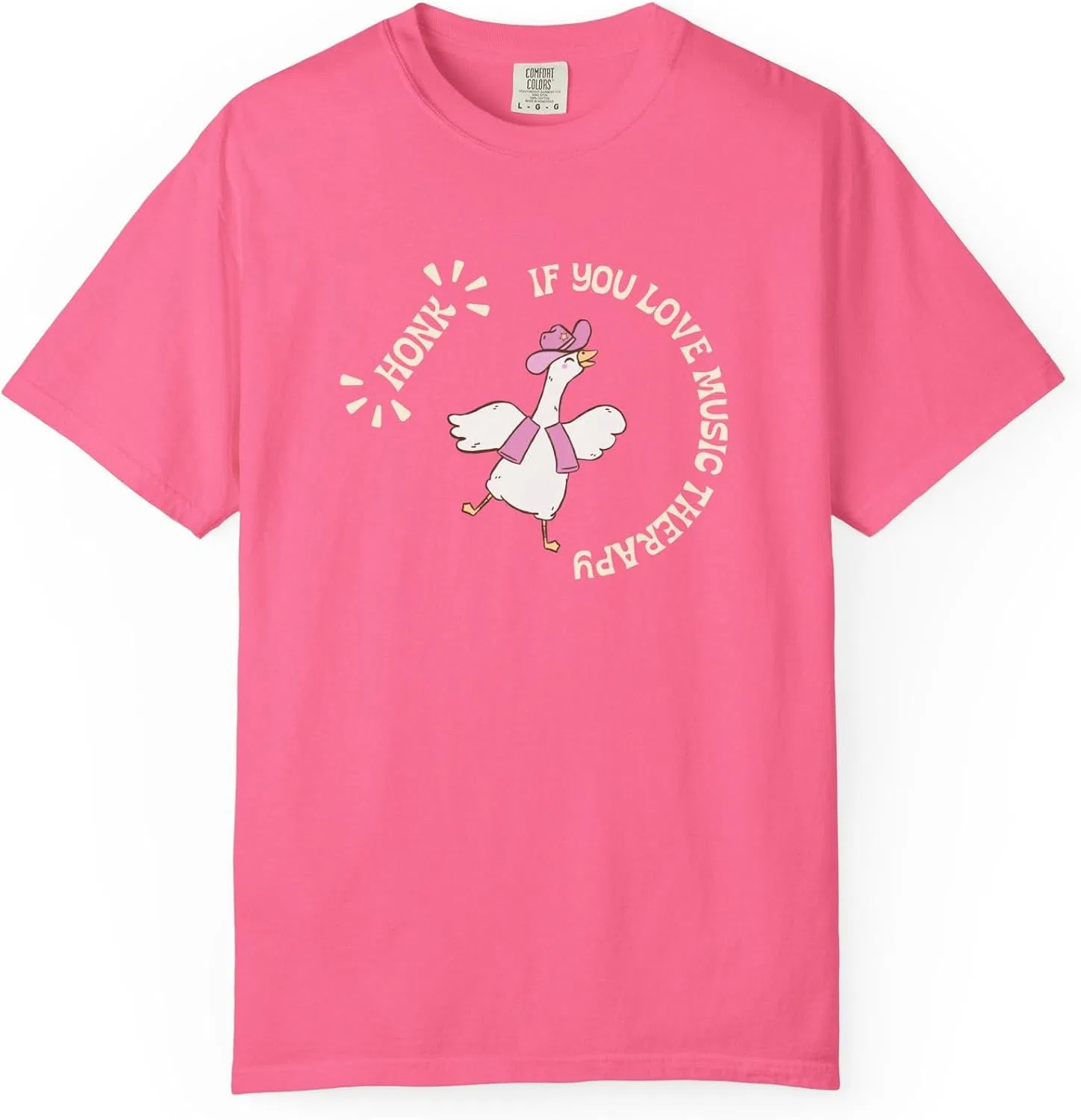 Женская футболка с гусем Comfort Colors 1717, Crunchberry
