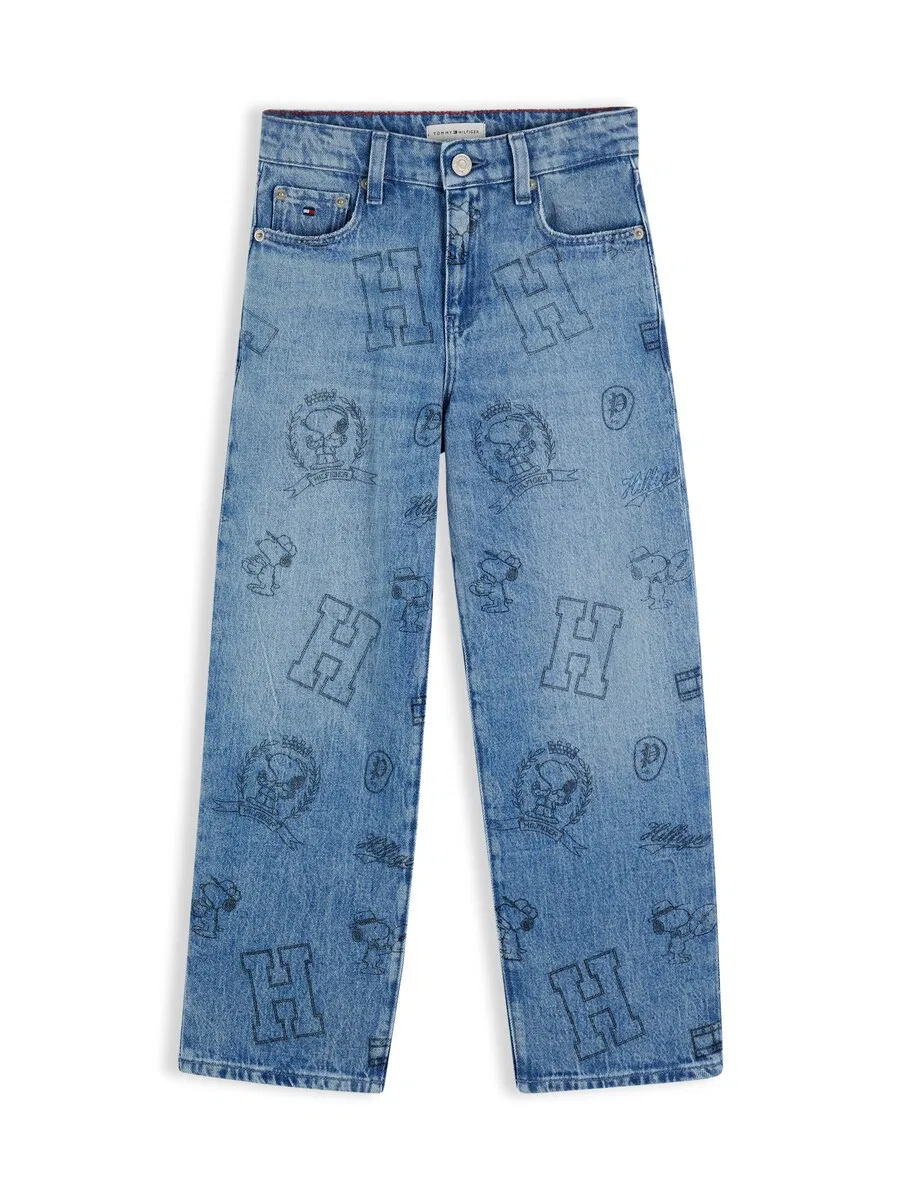 Джинсы TOMMY HILFIGER Baggy Jeans 'PEANUTS' из синей джинсовой ткани
