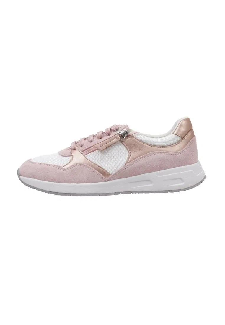 Детские кроссовки для девочек высокие D Bulmya B Geox, Lt Rose White