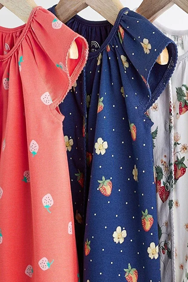 Детское боди-комбинезон с принтом 3-Piece Romper Set Next Baby, Red — фото 3