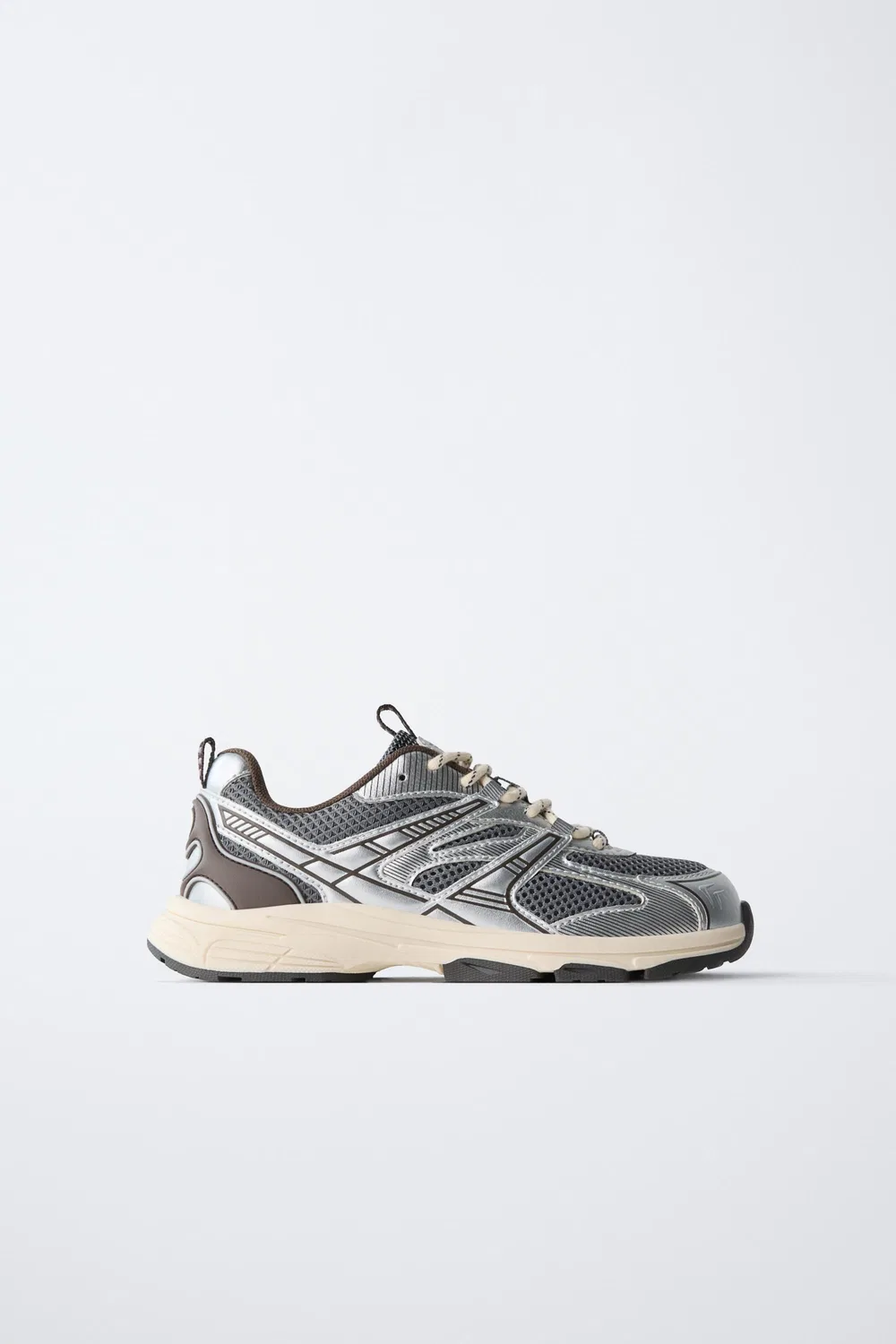 Металлические кроссовки ZARA, Silver
