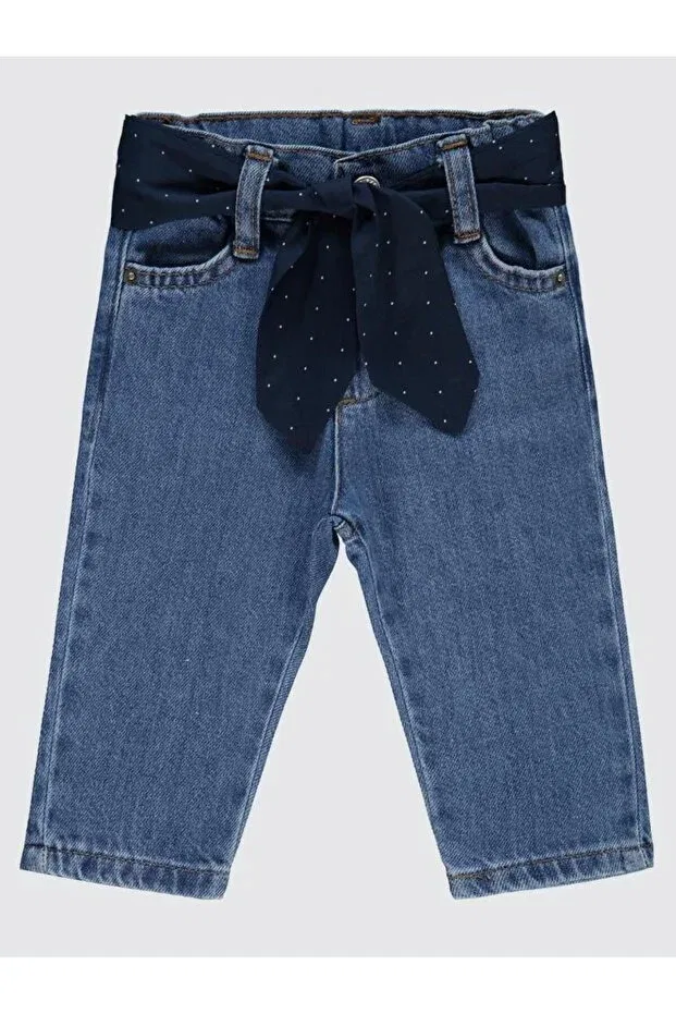 Детские брюки для девочек зауженные Beli Civil Baby, Light Blue — фото 2