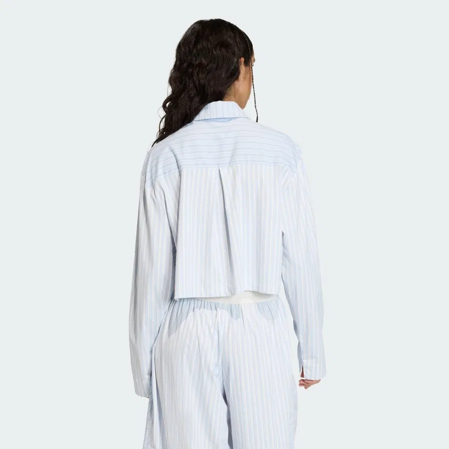 Рубашка поло с длинным рукавом Poplin Shirt adidas, Синий — фото 2