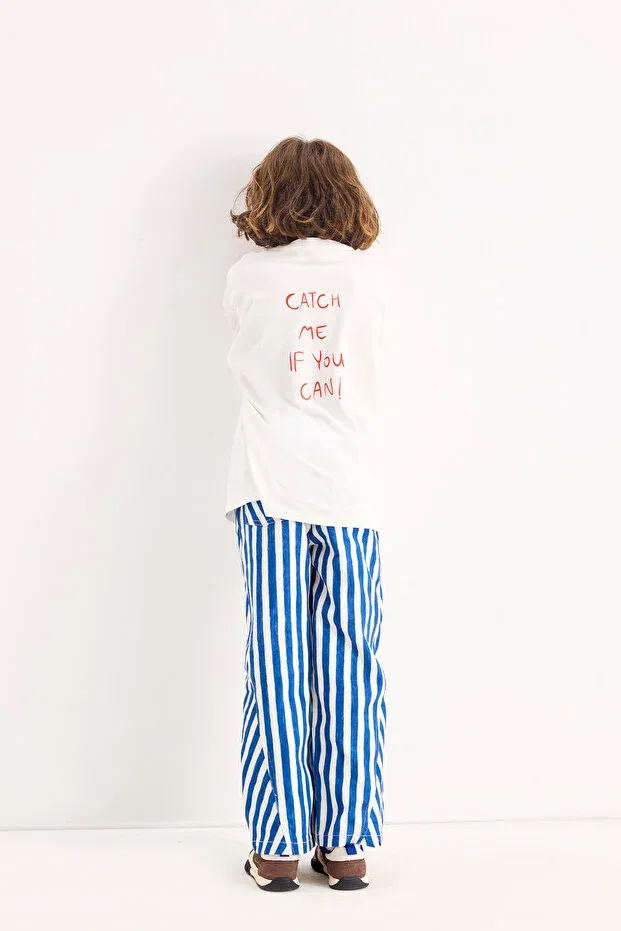 Детская футболка с принтом Racing Car Long Sleeve Tshirt Marvy, Ecru — фото 2