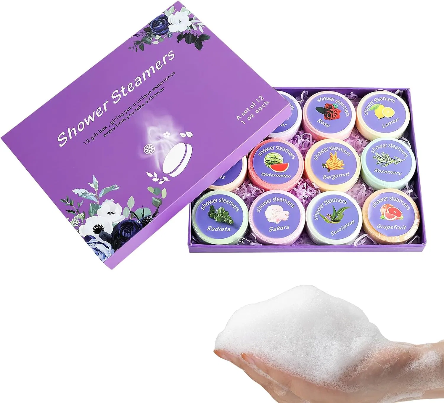 Ароматические камни для душа, 12 шт, WJnflQN, 1 г, Purple