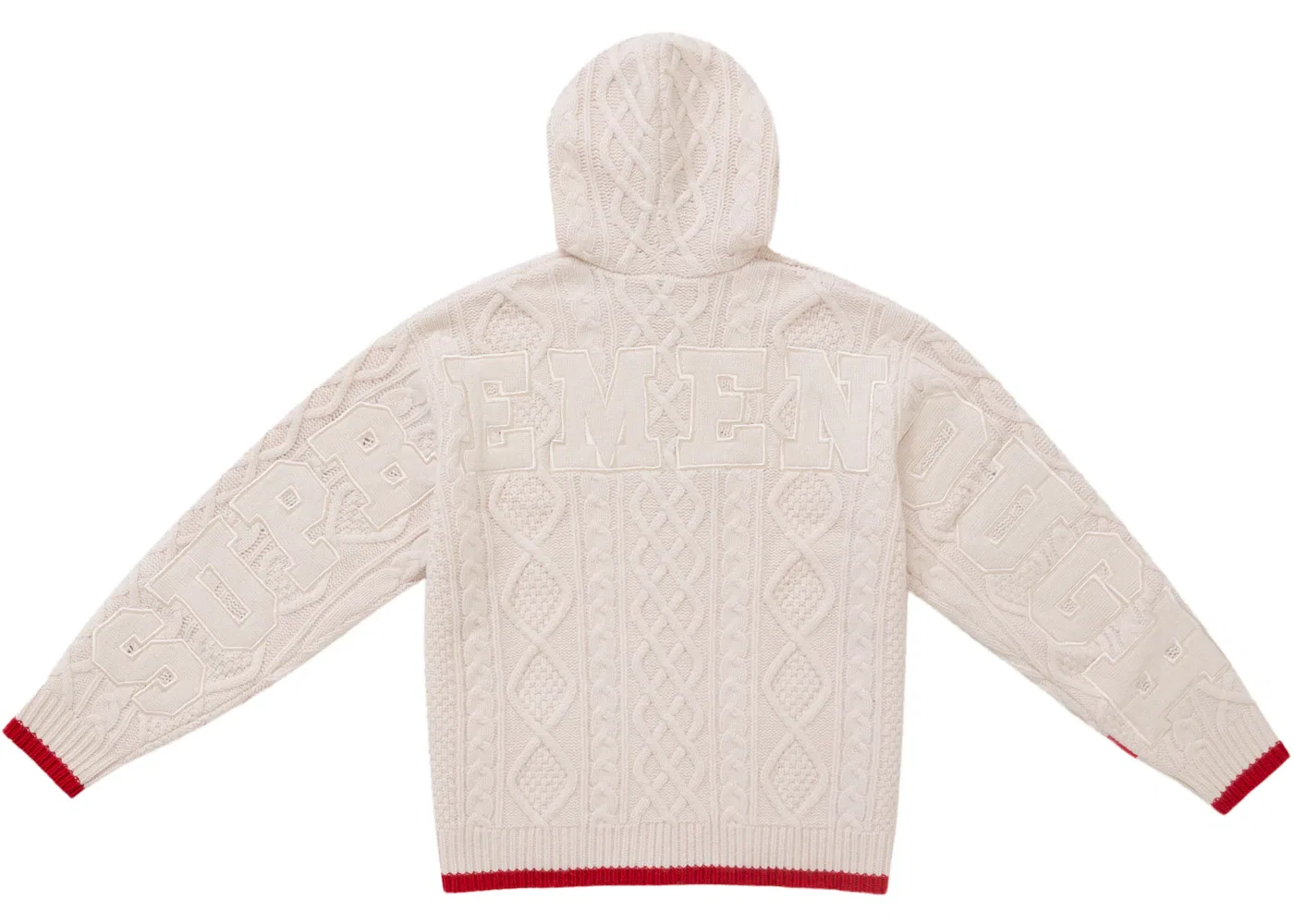 Мужской свитер с молнией и капюшоном хлопковый Supreme GOODENOUGH Zip Up Hooded Sweater, Natural — фото 2