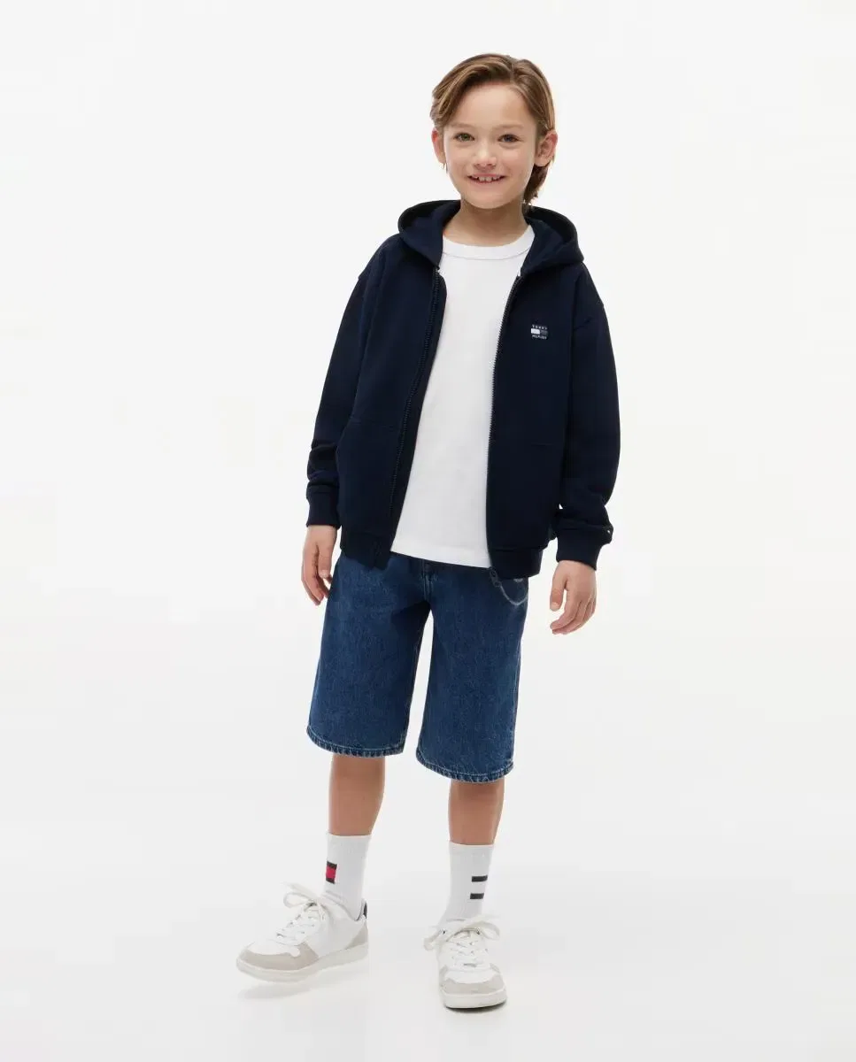 Детская кофта с капюшоном и молнией для мальчиков Tommy Hilfiger, Azul — фото 4