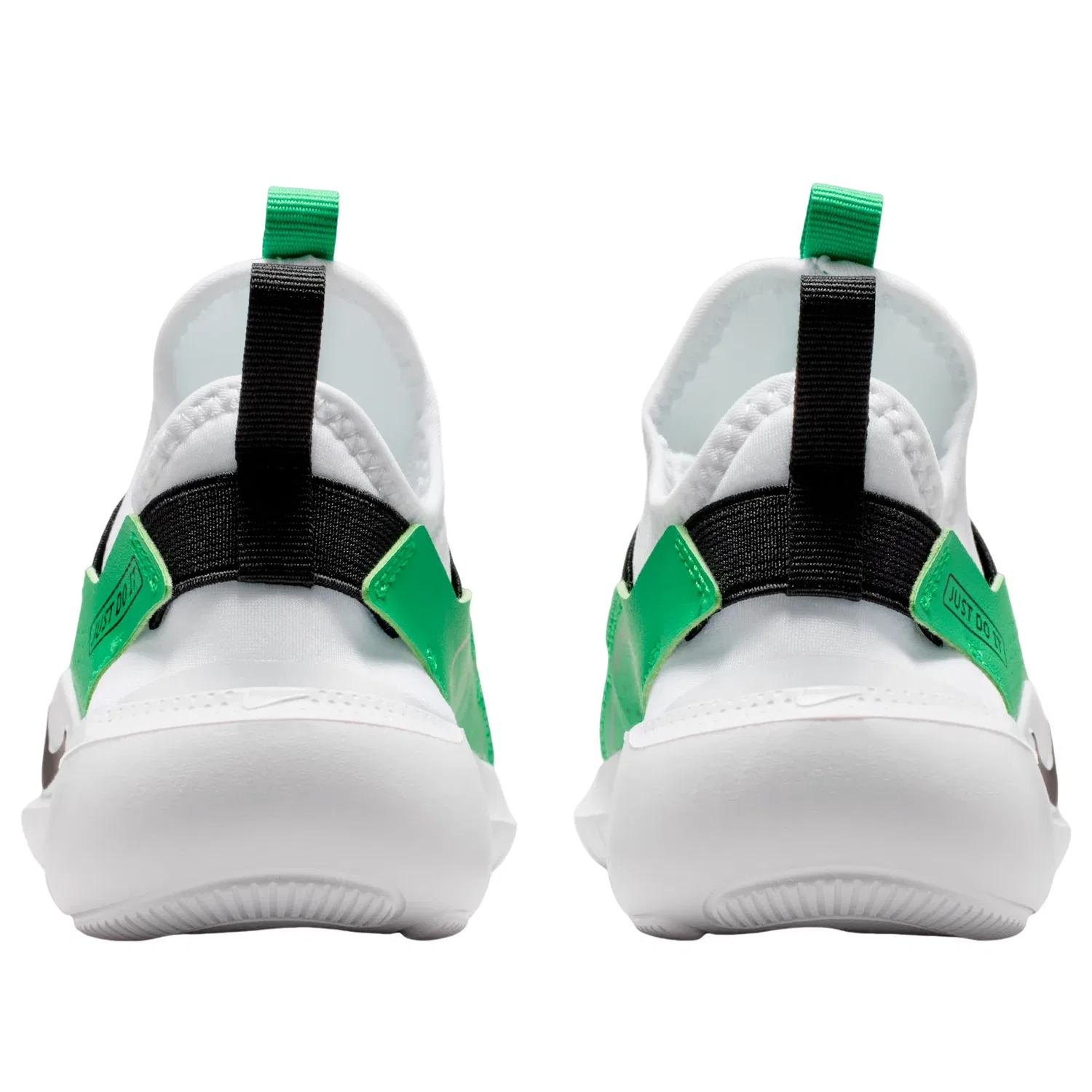 Детские кроссовки с сетчатым верхом Flex Runner 'White Green Spark' Nike, White/Green Spark/Illusion Green/Black — фото 4