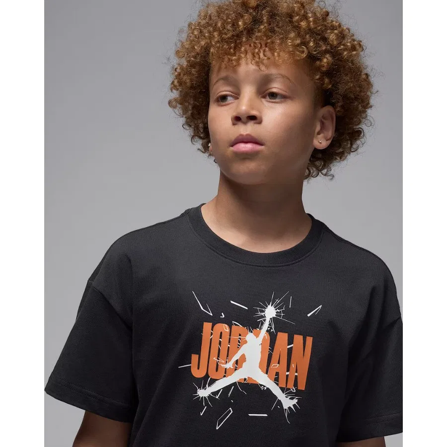 Футболка с принтом Jordan JDB MJ 85 Shatter SS Tee Nike, Молочный — фото 3