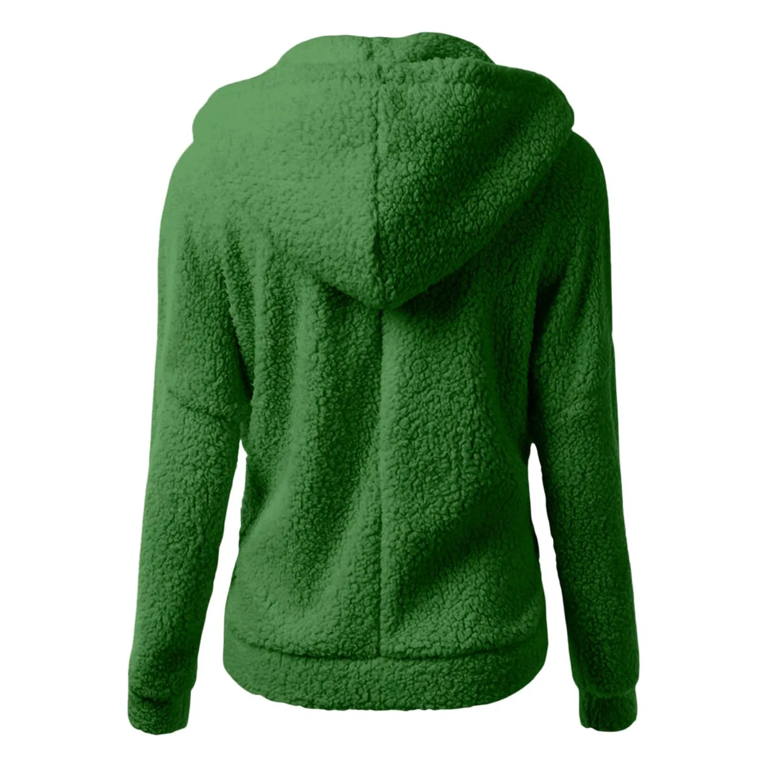 Женское пальто с капюшоном и молнией из полиэстера, Verde — фото 4