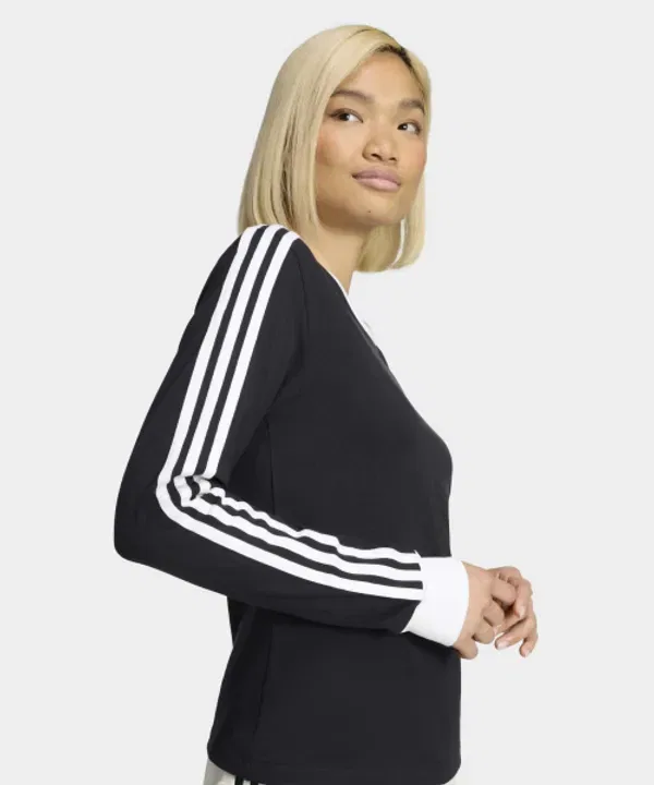 Футболка с длинным рукавом Adidas, черный, белый — фото 4