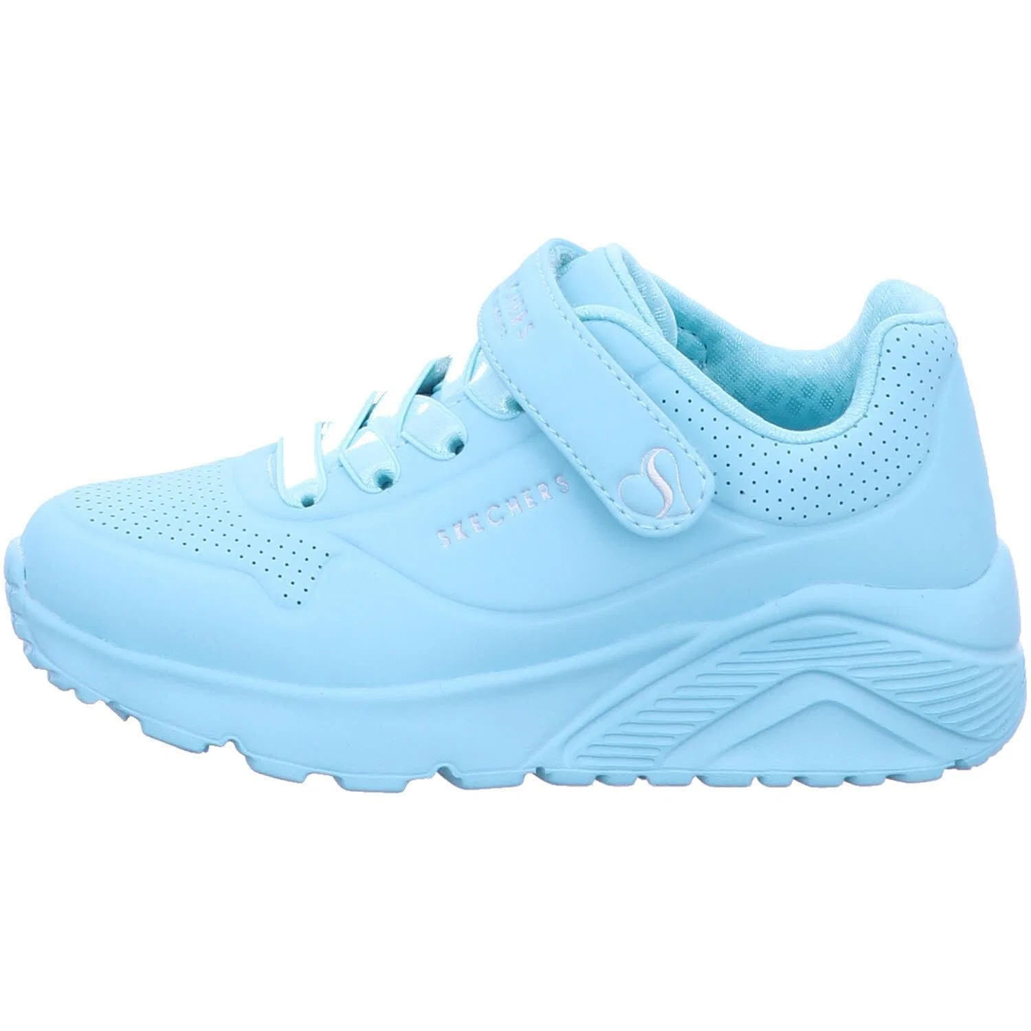 Детские кроссовки для девочек с принтом One Lite Skechers, Turquoise — фото 2