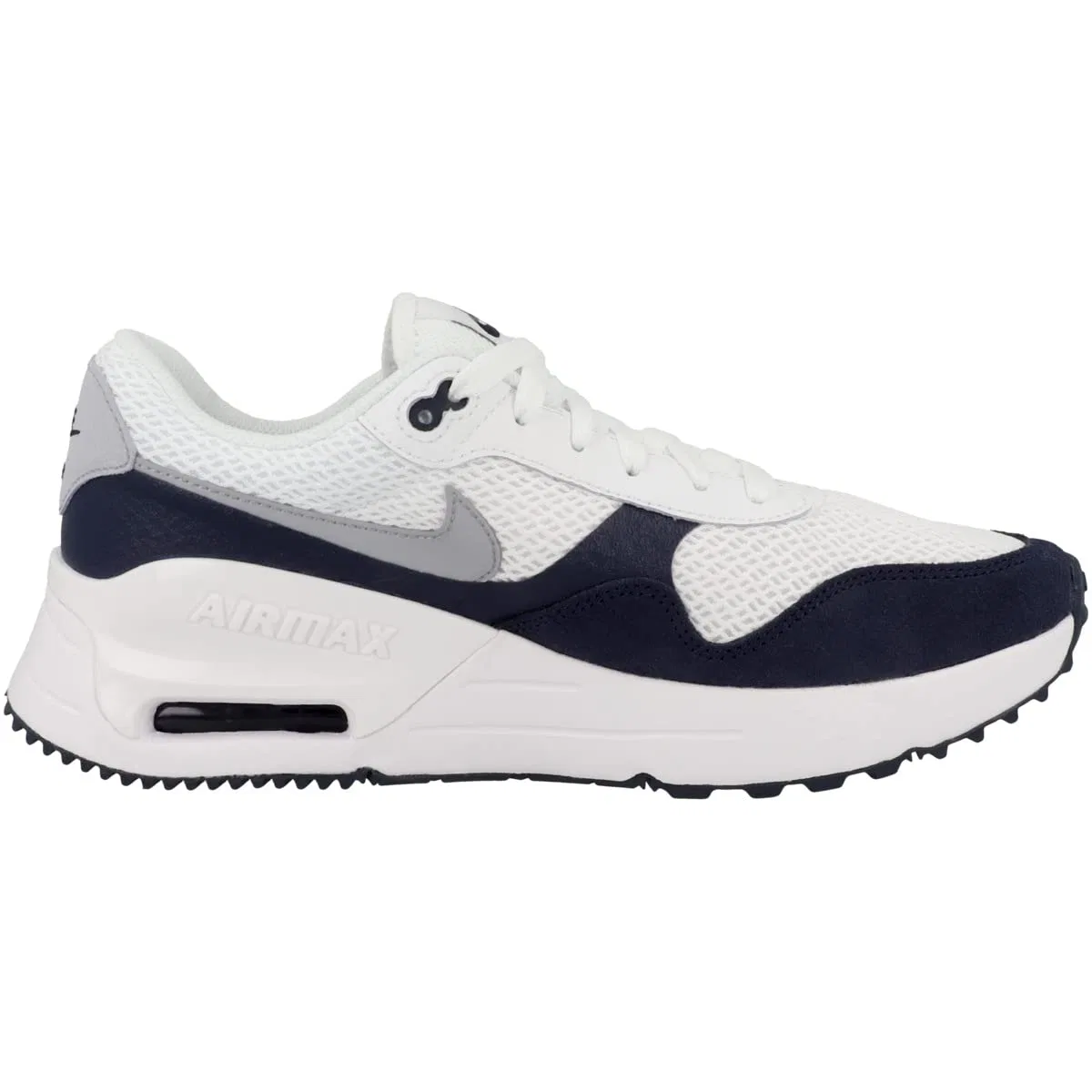 Детские кроссовки для мальчиков с закрытым носком Air Max Systm NIKE, Obsidian White Grey Wolf — фото 3