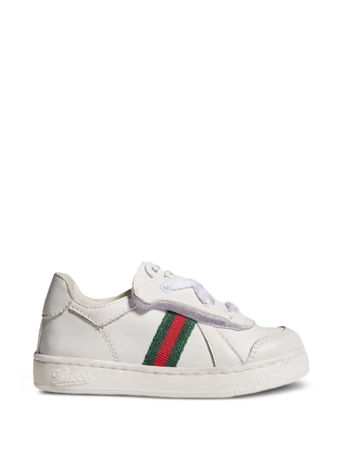 Кеды Web из белой кожи Gucci, белый
