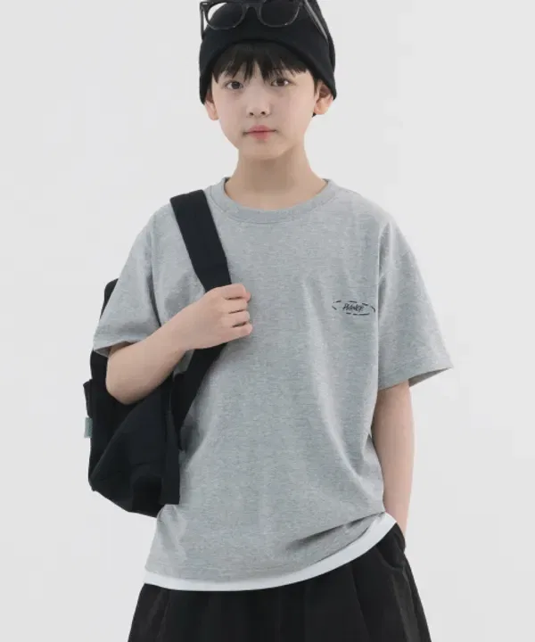 Футболка с принтом Cool Cotton Vintage, Pianer Kids, меланж — фото 2