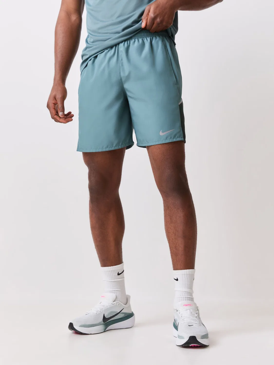 Шорты для бега Miler Dri-FIT 2-в-1 Nike, Mineral Slate