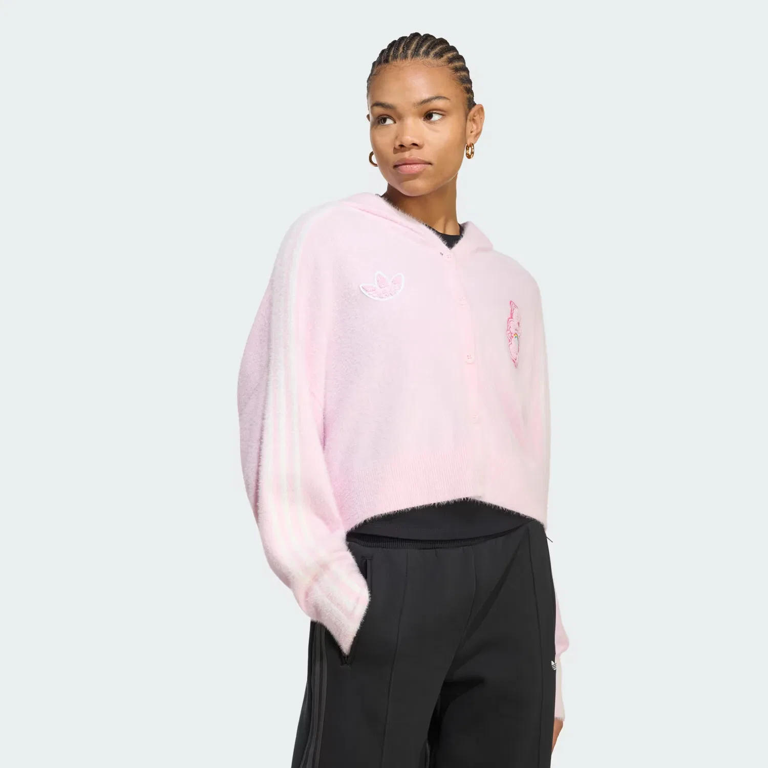 Женский кардиган с капюшоном Care Bears Adidas Originals, светло-розовый
